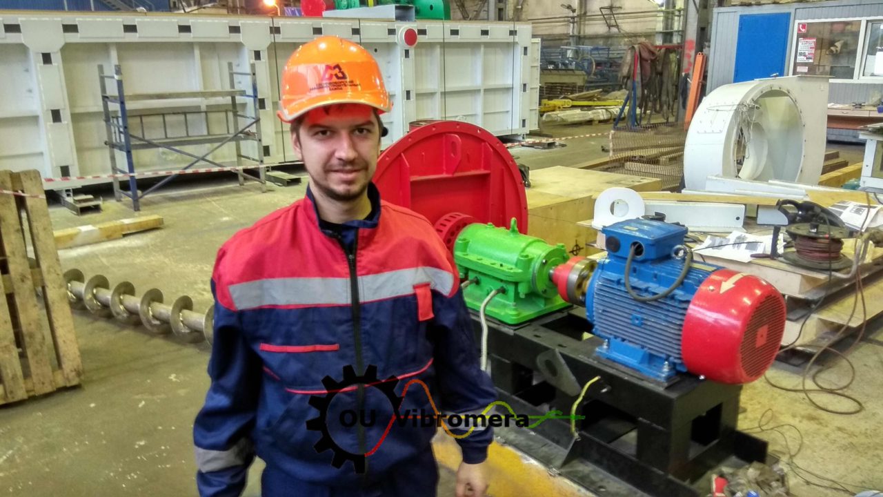 Roata unui ventilator centrifugal fiind echilibrată în condiții de teren