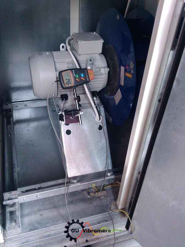 Rezultatul final al echilibrării ventilatorului arătând niveluri reduse de vibrație